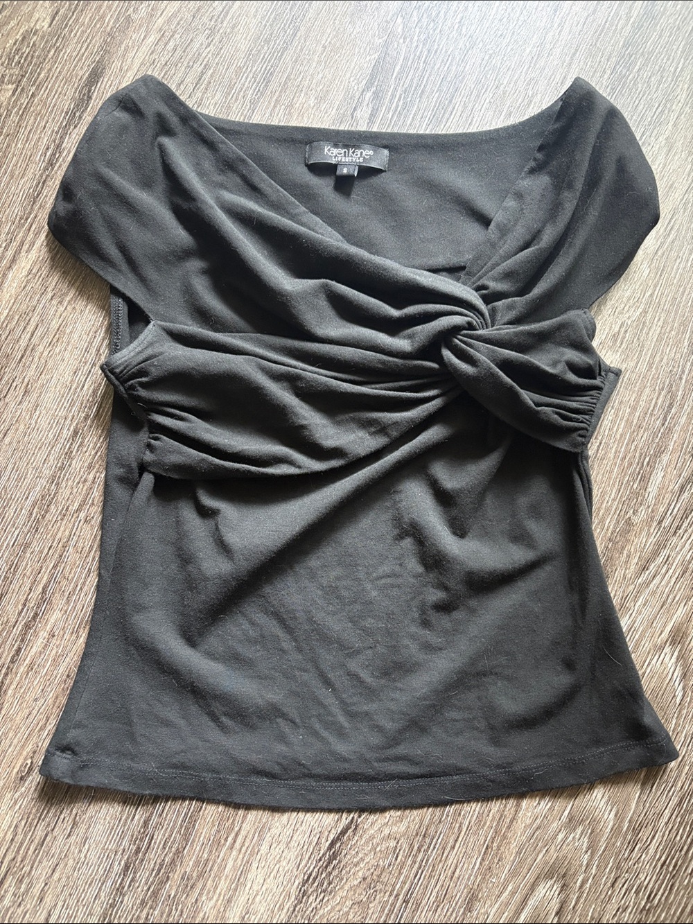 Y2K Karen Kane Black Knotted Front Women's Camisole